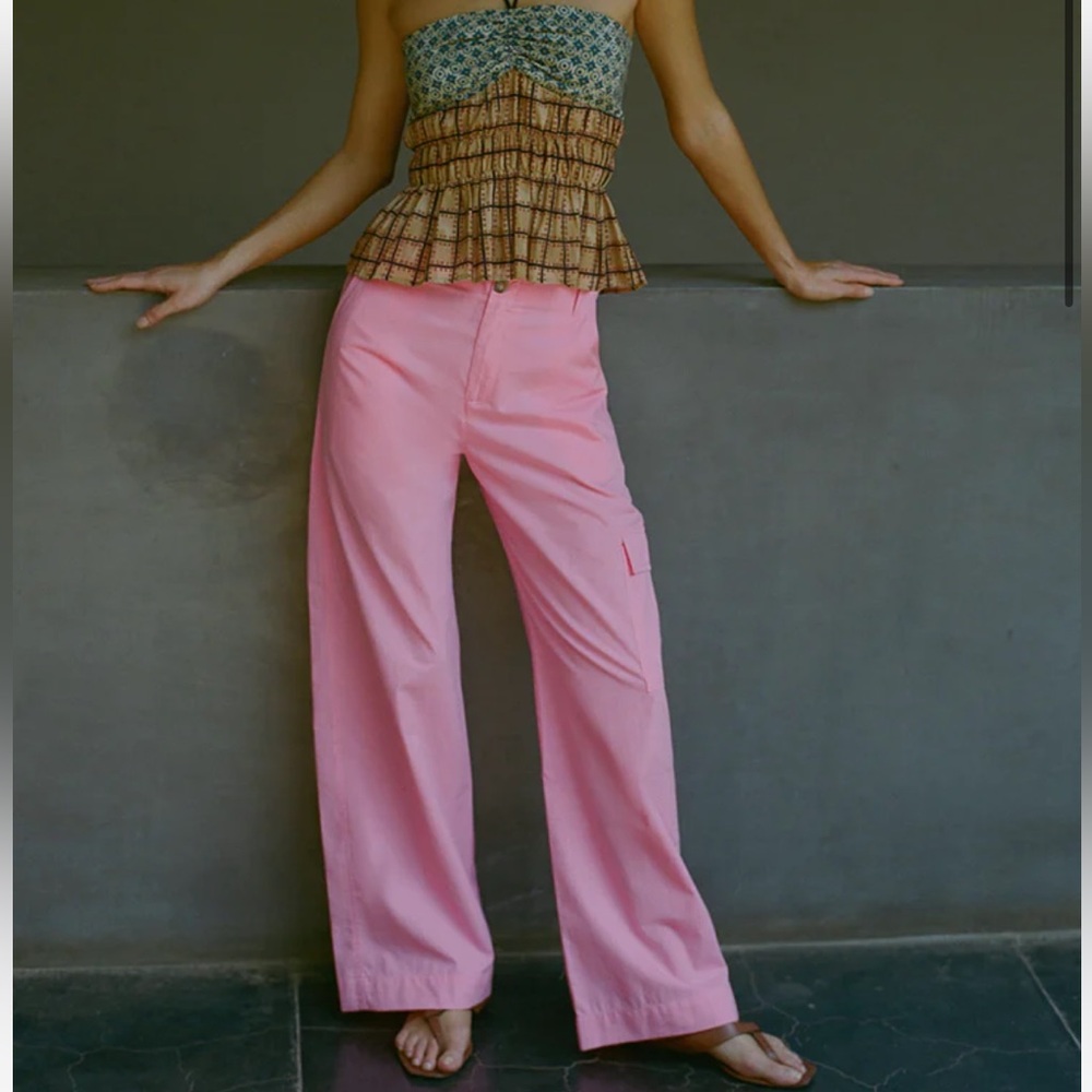 Ciao Lucia Abra Cargo Pant - Pink Carnation